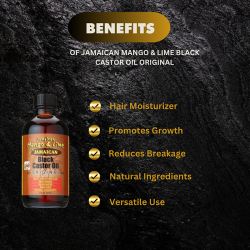 Jamaican Mango & Lime Pure Black Castor Oil Original