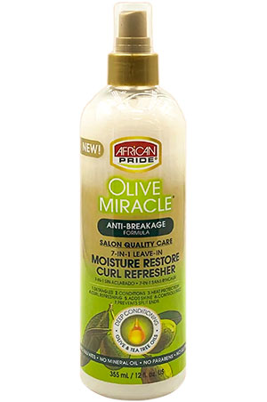African Pride Olive Miracle Moisture Restore Curl Refresher 12oz