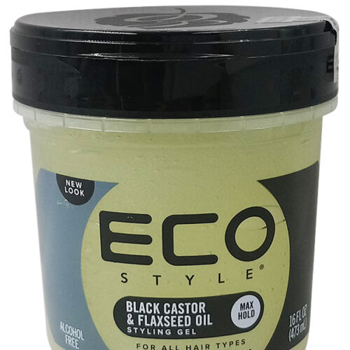 Eco Style Ecoco Professional Styling Gel Black Castor & Flaxseed Oil - 16 Fl Oz