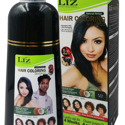 Liz Hair Coloring Shampoo - Black (400 Ml) #30