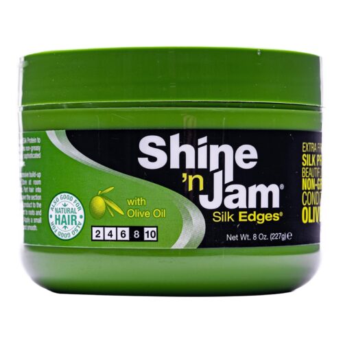 Ampro Shine 'n Jam Silk Edges With Olive Oil, 8 Oz