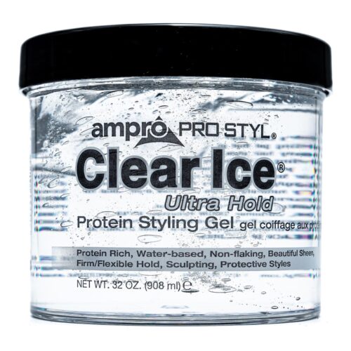 Ampro Styl Clear Ice Ultra Hold Protein Styling Gel, 32 Oz