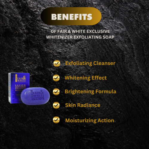 Fair and White Exclusive Whitenizer Exfoliating Soap, 7 Oz