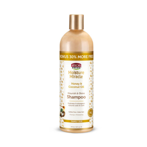 African Pride Moisture Miracle Honey & Coconut Oil Nourish & Shine Shampoo 16fl.oz