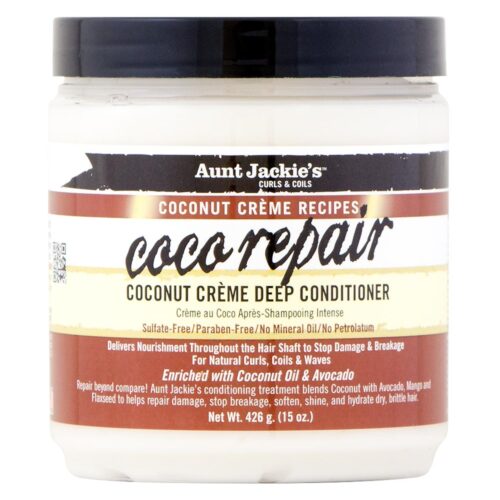 Aunt Jackie's Coconut Creme Recipes Coco Repair Deep Conditioner 15Oz