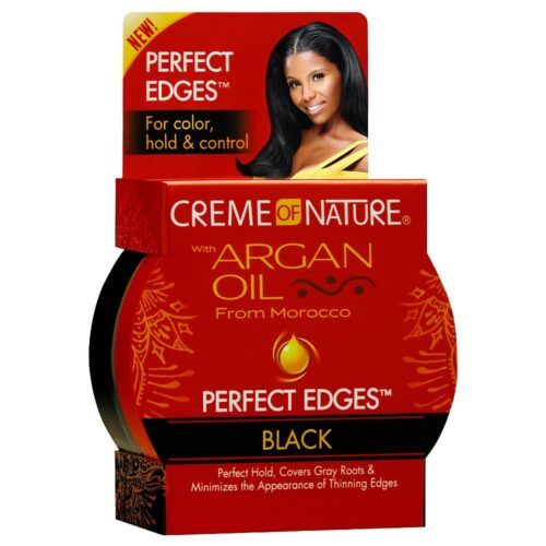 Creme of Nature Argan Oil, Perfect Edges Black Hair Gel, 2.25 Oz
