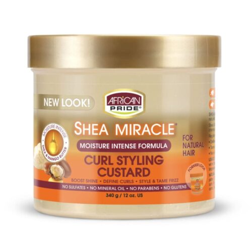 African Pride Shea Butter Miracle Curl Custard Styling, 12 Ounce