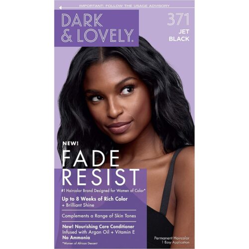 Dark and Lovely SoftSheen-Carson Fade Resist Rich Conditioning Hair Color, Jet Black, 1 Kit